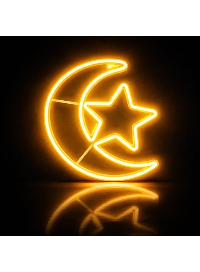 Home Care 25 سم ضوء شريط LED مرن على شكل قمر ونجمة - مصباح ديكور دافئ مع قابس صغير بريطاني - Image 5